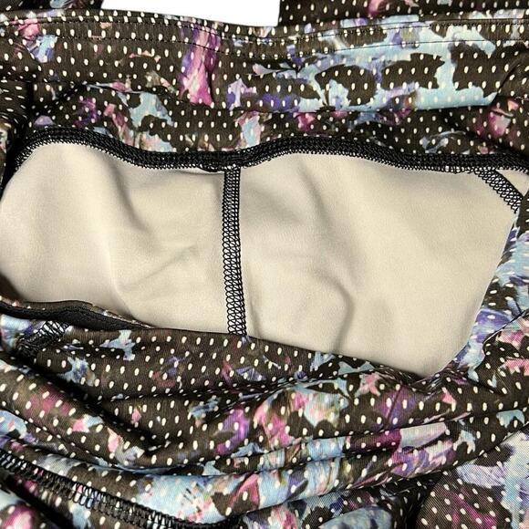 Lululemon All Sport Crop Floral Sport Tranquil Blue Multi Leggings w Pocket Sz 4 - Picture 3 of 6